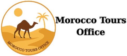 Morocco Tours Office logo with camel desert tour symbol