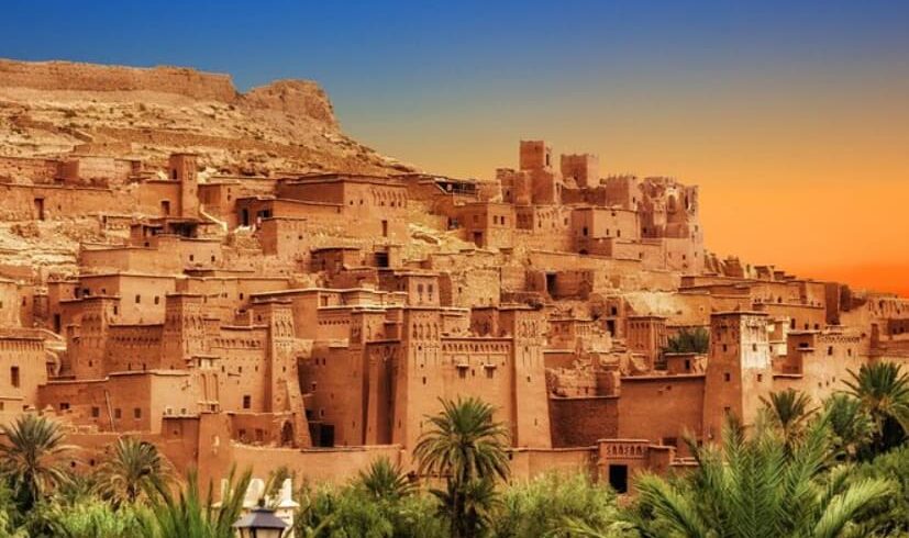 Ait Ben Haddou Kasbah in Morocco visited during a cultural desert tour