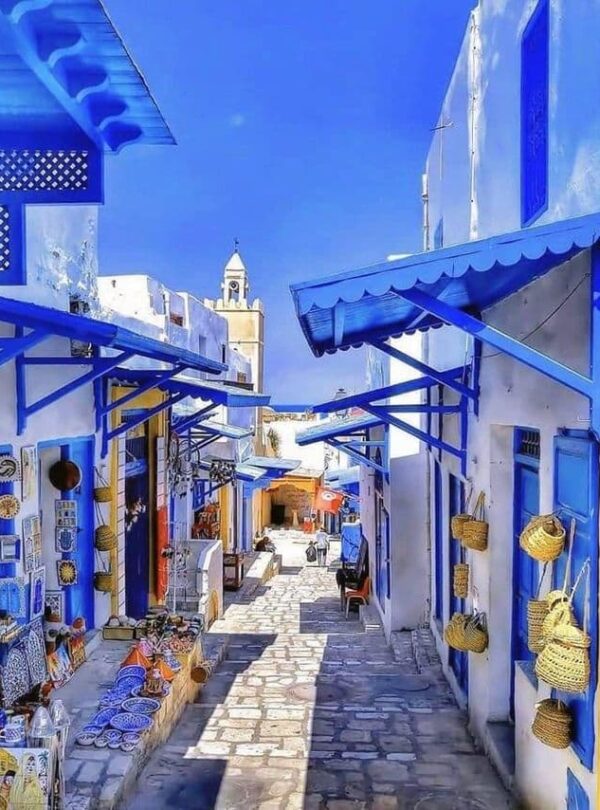 Blue streets of Chefchaouen Medina in northern Morocco