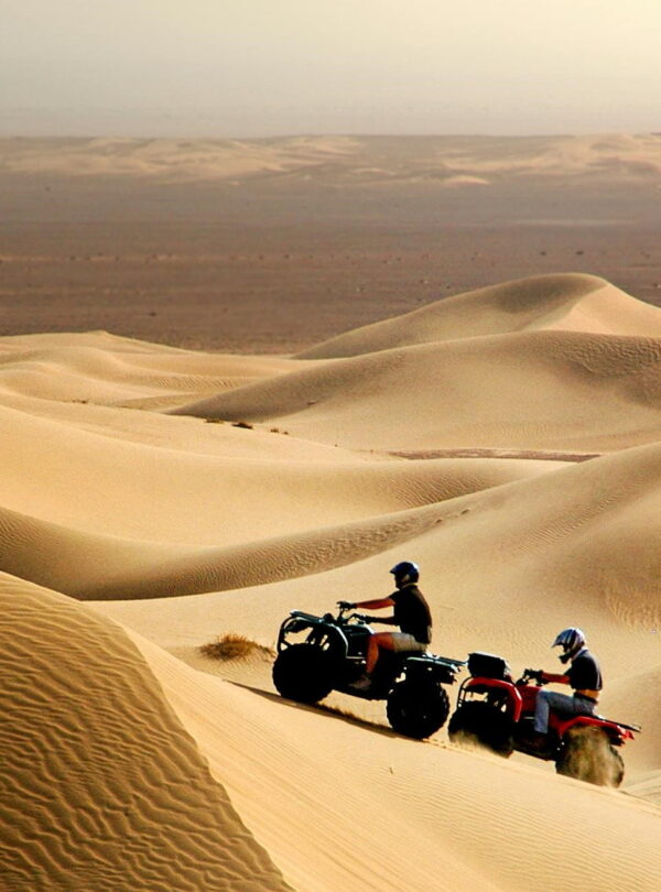 Quad biking adventure in the Sahara Desert as part of an exciting Morocco desert tour